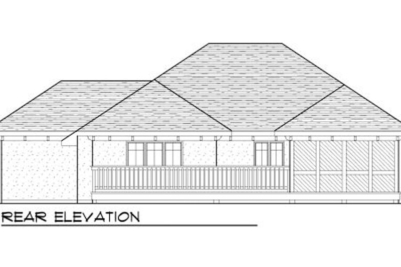 Dream House Plan - Exterior - Rear Elevation for European House Plan #70-987 - 2 bed, 2 bath