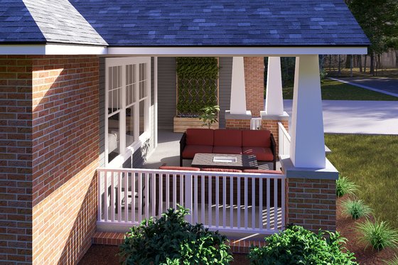 Exterior - Covered Porch for Craftsman House Plan #513-2168 - 4 bed, 3.5 bath
