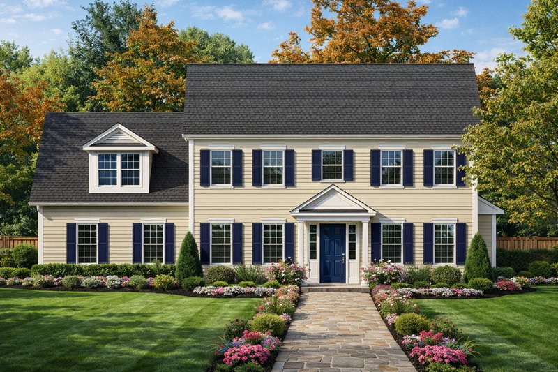 Home Plan - Colonial Exterior - Front Elevation Plan #1053-18