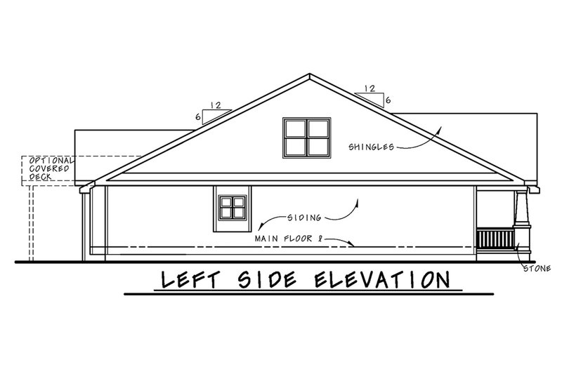 Dream House Plan - Left Side Elevation