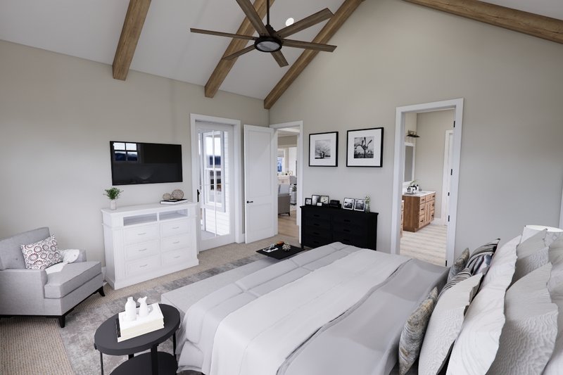 House Blueprint - Interior - Master Bedroom 1 for Farmhouse House Plan #51-1283 - 3 bed, 3.5 bath