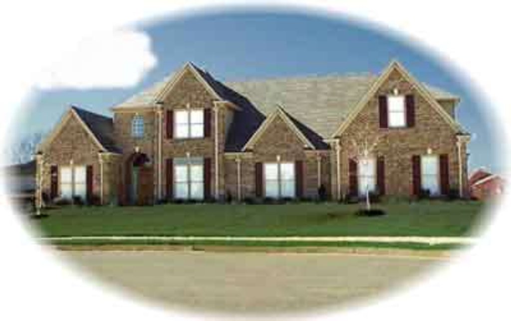 Exterior - Front Elevation 2 for European House Plan #81-586 - 4 bed, 3.5 bath
