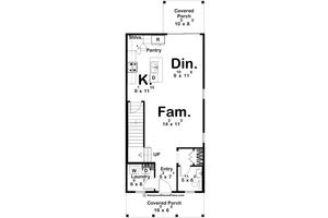 Floor Plan - Main Floor for Traditional House Plan #455-671 - 3 bed, 2.5 bath