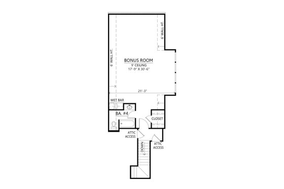 Floor Plan - Upper Floor for Farmhouse House Plan #1074-105 - 4 bed, 4.5 bath