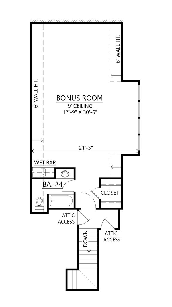 Farmhouse Floor Plan - Upper Floor Plan #1074-105