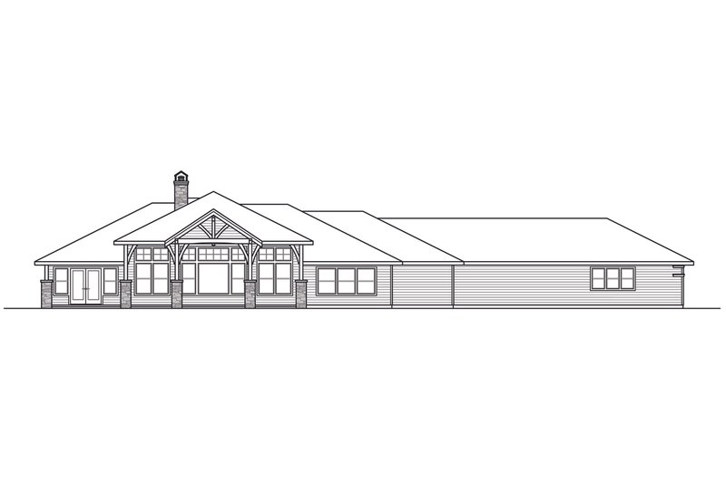Home Plan - Exterior - Rear Elevation for Contemporary House Plan #124-1127 - 3 bed, 3.5 bath
