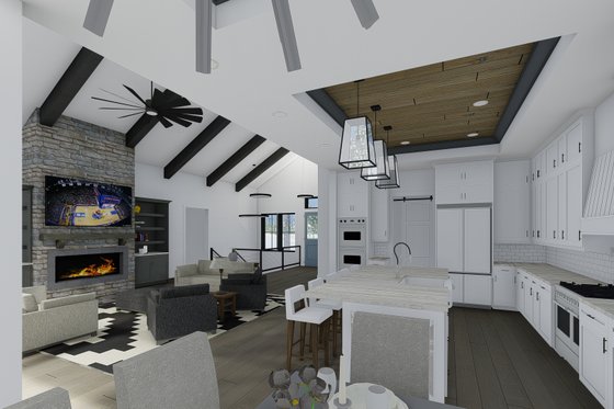 Interior - Kitchen for Traditional House Plan #1069-33 - 2 bed, 2.5 bath