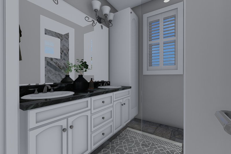 House Blueprint - Interior - Master Bathroom for Traditional House Plan #1060-56 - 3 bed, 2 bath