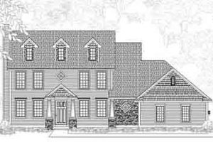 Colonial Exterior - Front Elevation Plan #49-191