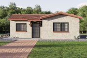 Adobe / Southwestern Style House Plan - 2 Beds 2 Baths 749 Sq/Ft Plan #1106-154 Exterior 