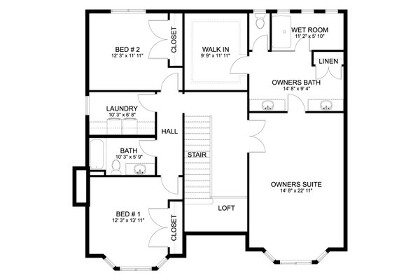Dream House Plan - Farmhouse Floor Plan - Upper Floor Plan #1060-437