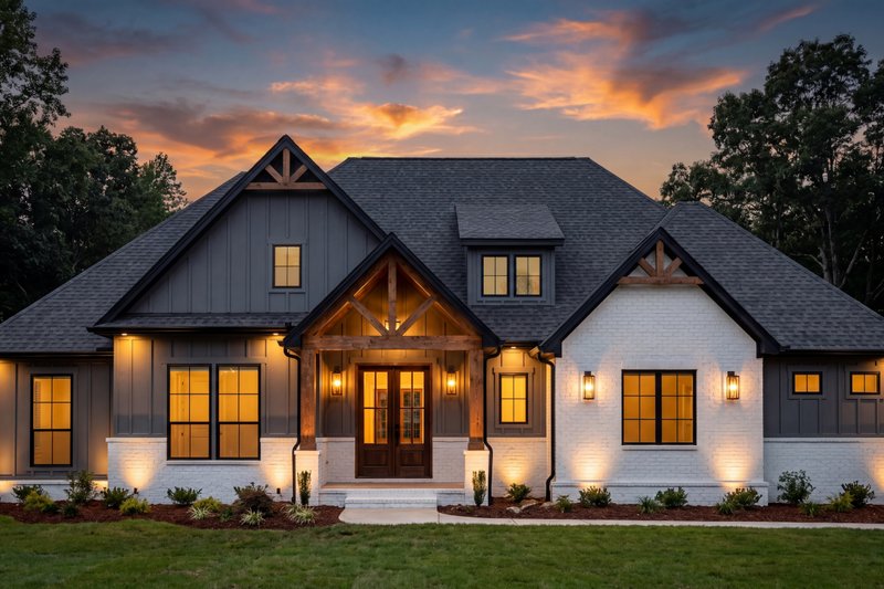 Dream House Plan - Exterior - Front Elevation 3 for Farmhouse House Plan #1074-136 - 4 bed, 2.5 bath