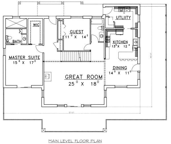 Architectural House Design - Log Floor Plan - Main Floor Plan #117-560