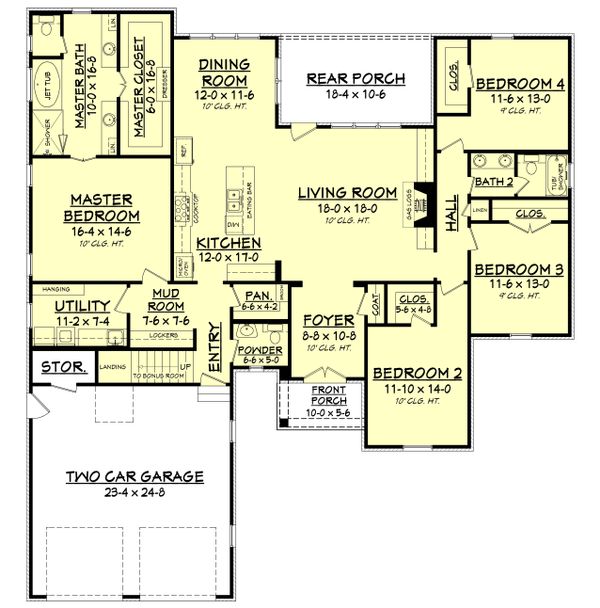 European Floor Plan - Main Floor Plan #430-139