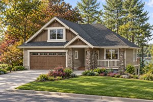 House Plan Design - Exterior - Front Elevation for Craftsman House Plan #1100-185 - 3 bed, 2 bath