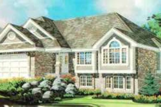 Exterior - Front Elevation for Traditional House Plan #308-205 - 4 bed, 3.5 bath