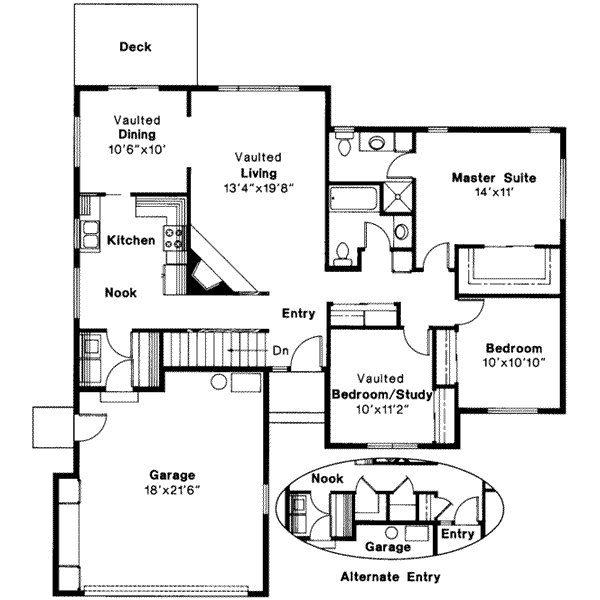 Modern Floor Plan - Main Floor Plan #124-141