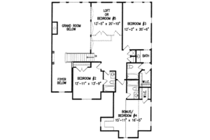 Floor Plan - Upper Floor for Traditional House Plan #54-140 - 5 bed, 4.5 bath
