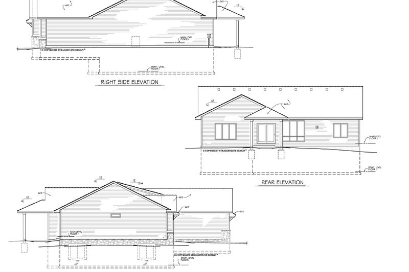 Architectural House Design - Exterior - Other Elevation 1 for Ranch House Plan #1122-14 - 3 bed, 2 bath