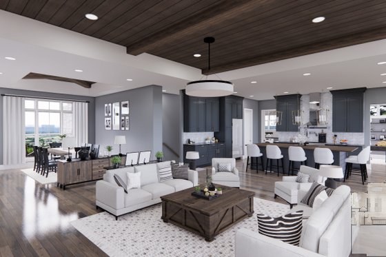 Interior - Family Room 1 for Traditional House Plan #51-1224 - 2 bed, 2 bath