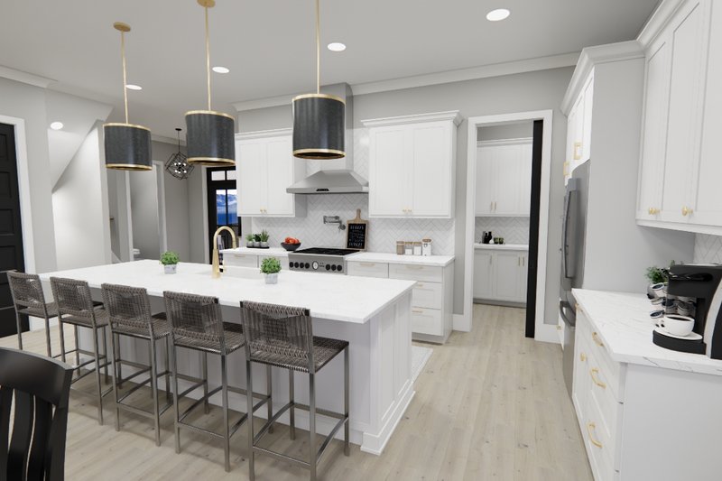 House Blueprint - Interior - Kitchen 1 for Farmhouse House Plan #51-1262 - 3 bed, 3.5 bath
