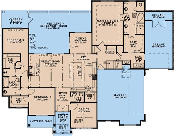 Dream House Plan - Traditional Floor Plan - Main Floor Plan #923-394