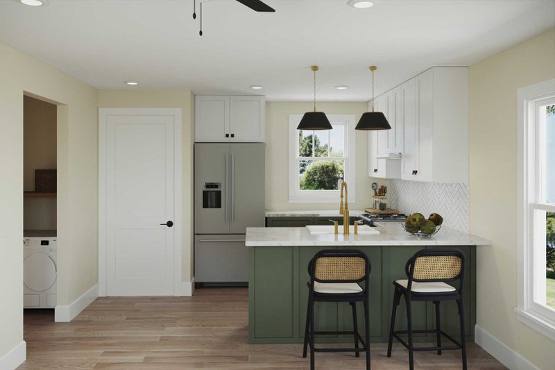 House Blueprint - Interior - Kitchen for Country House Plan #461-105 - 1 bed, 1 bath