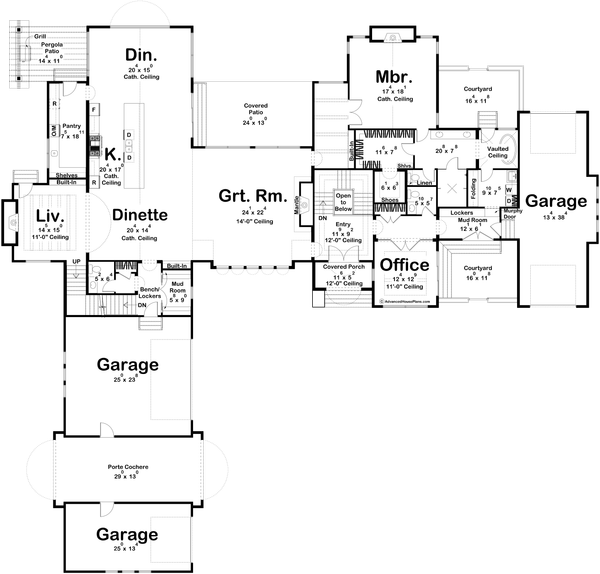 Cottage Floor Plan - Main Floor Plan #455-562