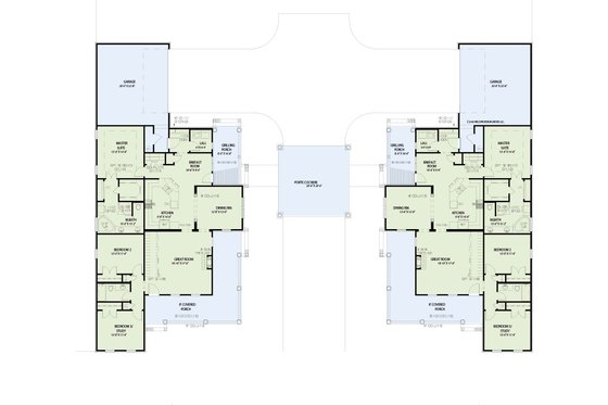 Floor Plan - Main Floor for Country House Plan #17-3459 - 3 bed, 2 bath