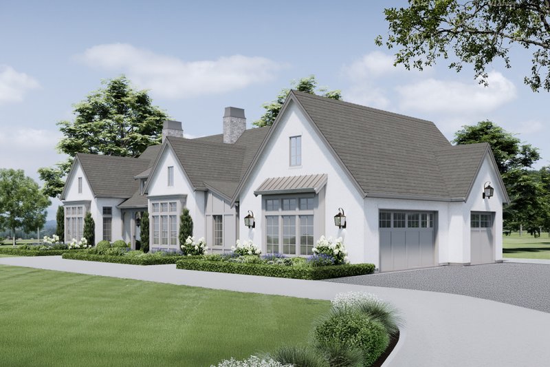 Dream House Plan - Exterior - Front Elevation 4 for Contemporary House Plan #1114-109 - 4 bed, 3 bath