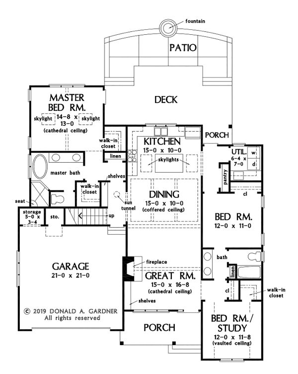 Architectural House Design - Farmhouse Floor Plan - Main Floor Plan #929-1095