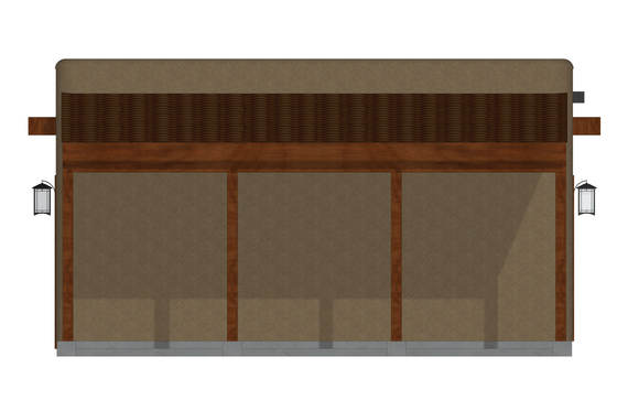 Exterior - Front Elevation 1 for Adobe / Southwestern House Plan #126-286, 1 bath