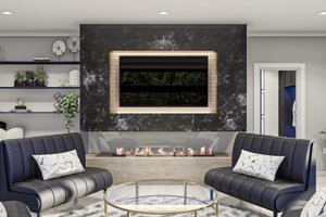 Interior - Family Room for Craftsman House Plan #455-652, 1 bath