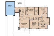 Modern Style House Plan - 3 Beds 2 Baths 1394 Sq/Ft Plan #923-451 Floor 