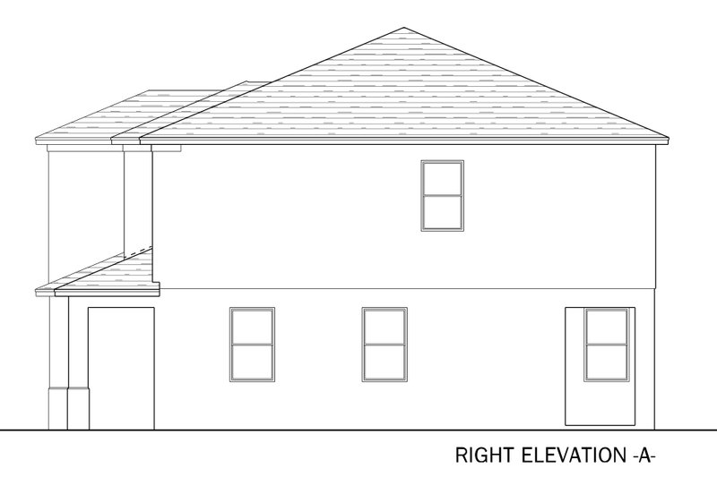 Architectural House Design - Exterior - Other Elevation 1 for Traditional House Plan #1058-256 - 4 bed, 2.5 bath