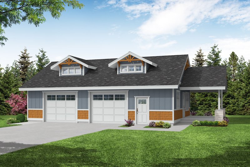 Architectural House Design - Craftsman Exterior - Front Elevation Plan #124-789