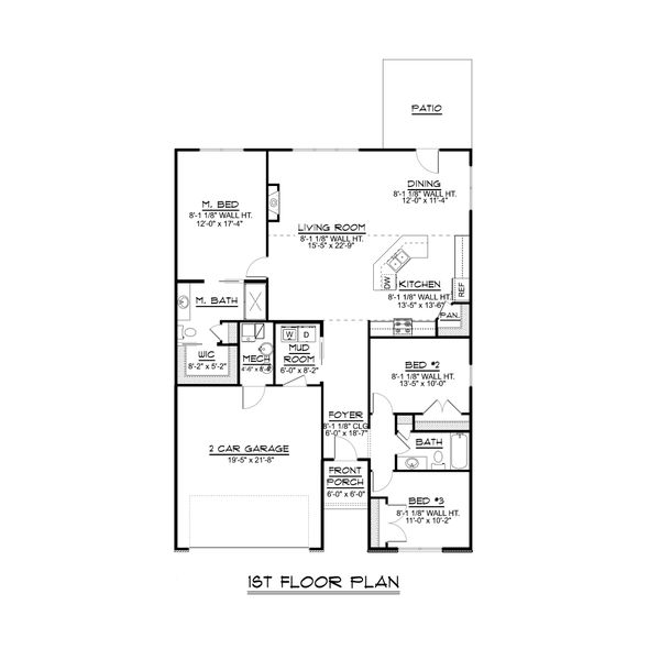 Home Plan - Ranch Floor Plan - Main Floor Plan #1064-65