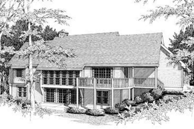 Dream House Plan - Exterior - Rear Elevation for Country House Plan #57-125 - 4 bed, 2.5 bath