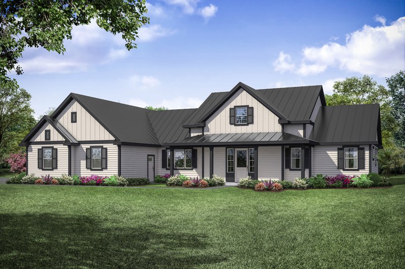 Architectural House Design - Ranch Exterior - Front Elevation Plan #124-1105