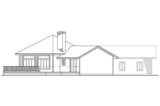 Exterior - Other Elevation 1 for Contemporary House Plan #124-162 - 3 bed, 2 bath