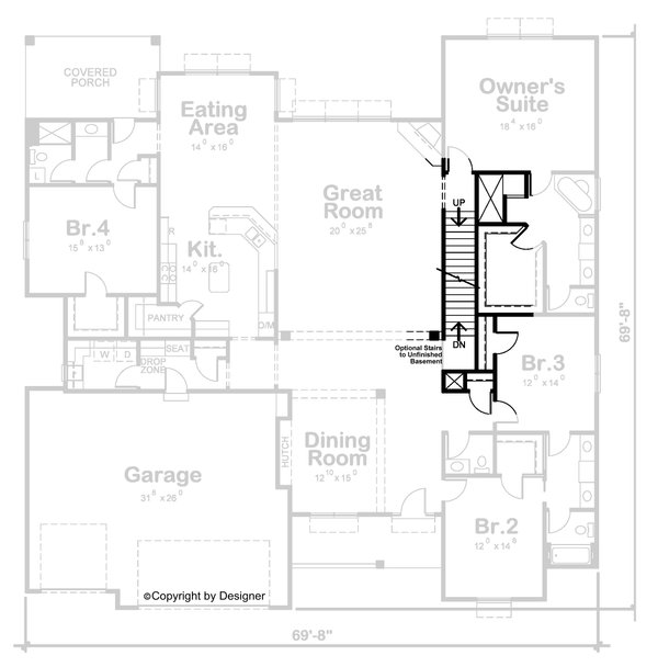 House Blueprint - Traditional Floor Plan - Other Floor Plan #20-2559