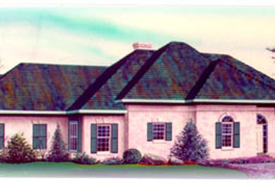 Exterior - Front Elevation for European House Plan #15-220 - 4 bed, 3.5 bath