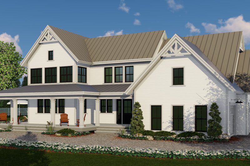 Dream House Plan - Exterior - Front Elevation 5 for Farmhouse House Plan #51-1564 - 4 bed, 3.5 bath