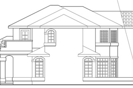 Exterior - Other Elevation 1 for Mediterranean House Plan #124-431 - 4 bed, 2.5 bath