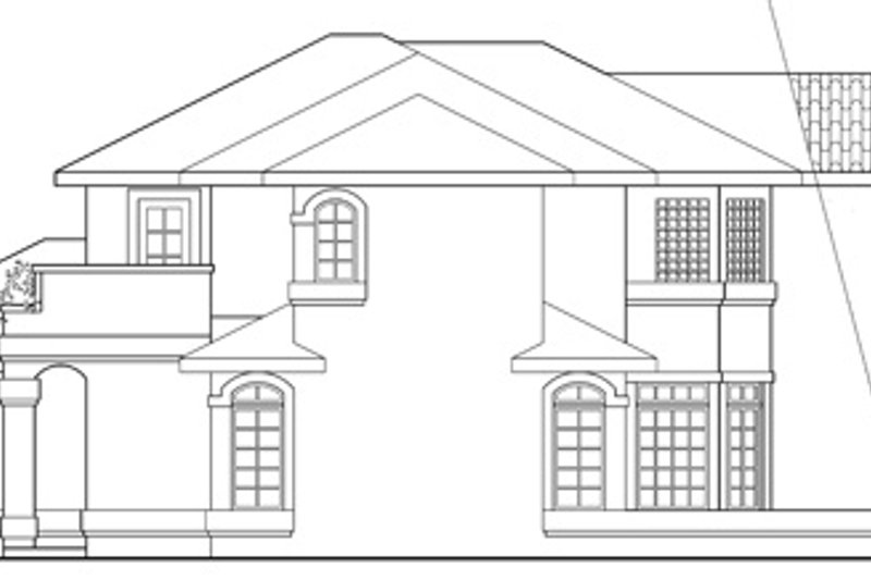Home Plan - Exterior - Other Elevation 1 for Mediterranean House Plan #124-431 - 4 bed, 2.5 bath