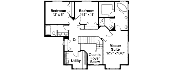 Country Floor Plan - Upper Floor Plan #124-446