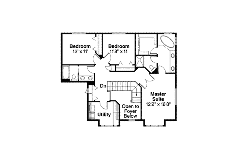 Home Plan - Floor Plan - Upper Floor for Country House Plan #124-446 - 3 bed, 2.5 bath