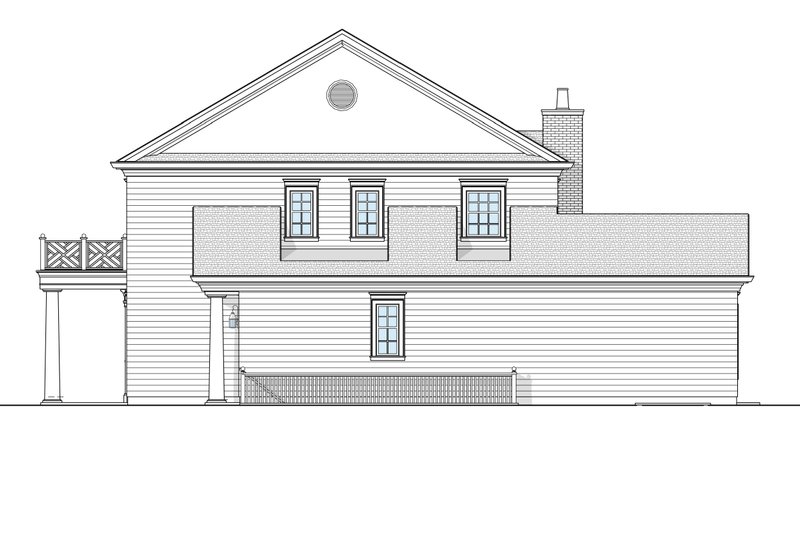 House Blueprint - Exterior - Other Elevation 1 for Traditional House Plan #1114-94 - 4 bed, 3.5 bath