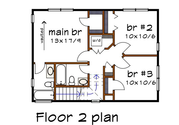 House Plan Design - Modern Floor Plan - Upper Floor Plan #79-365