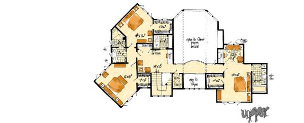 House Plan Design - Prairie Floor Plan - Upper Floor Plan #942-37